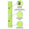 Adiroffice 72in x 12in x 12in Double-Compartment Steel Tier Key Lock Storage Locker in Green, 2PK ADI629-202-GRN-2PK